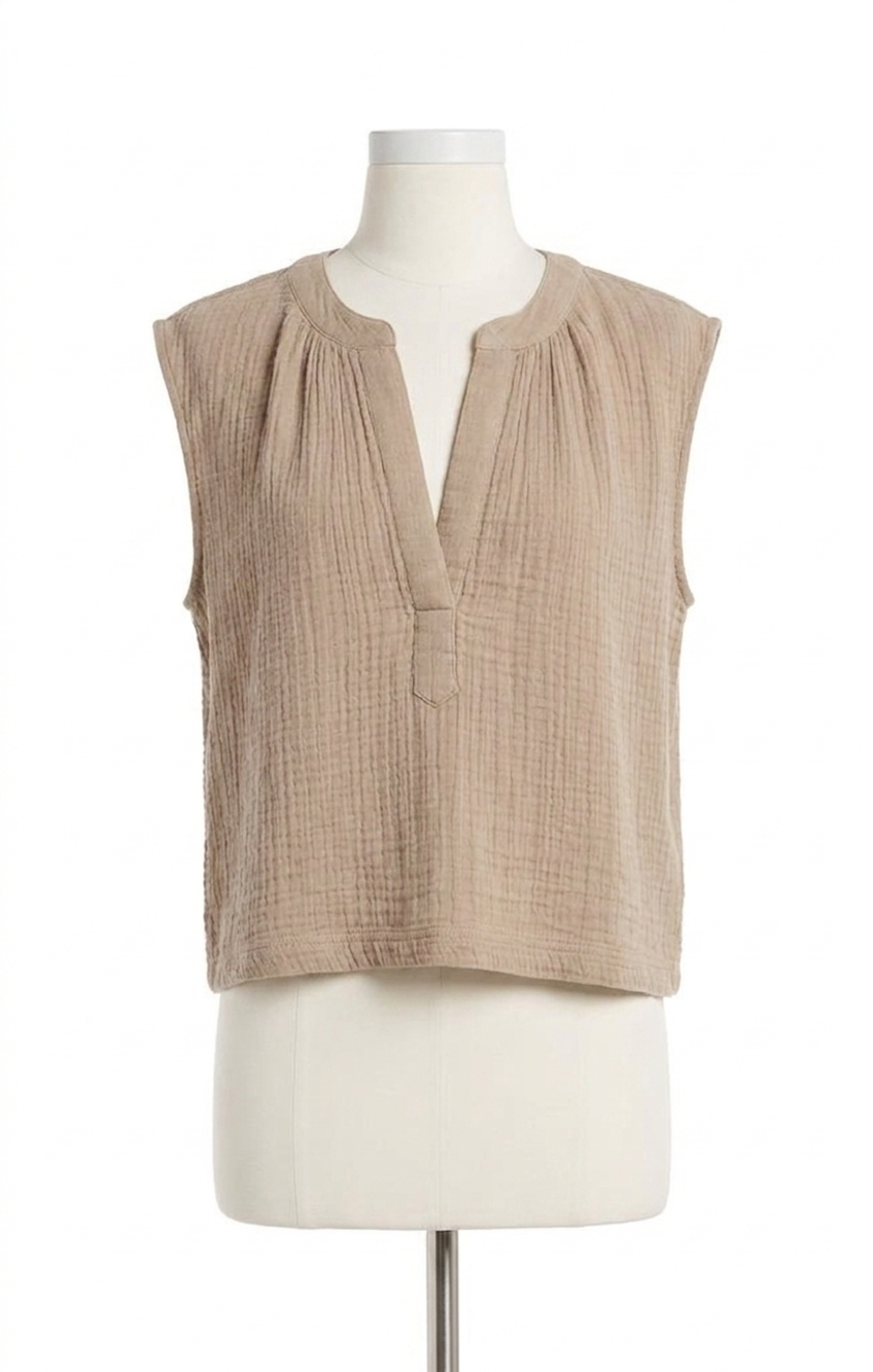 NEW Z SUPPLY cliffside airy top in iced coffee